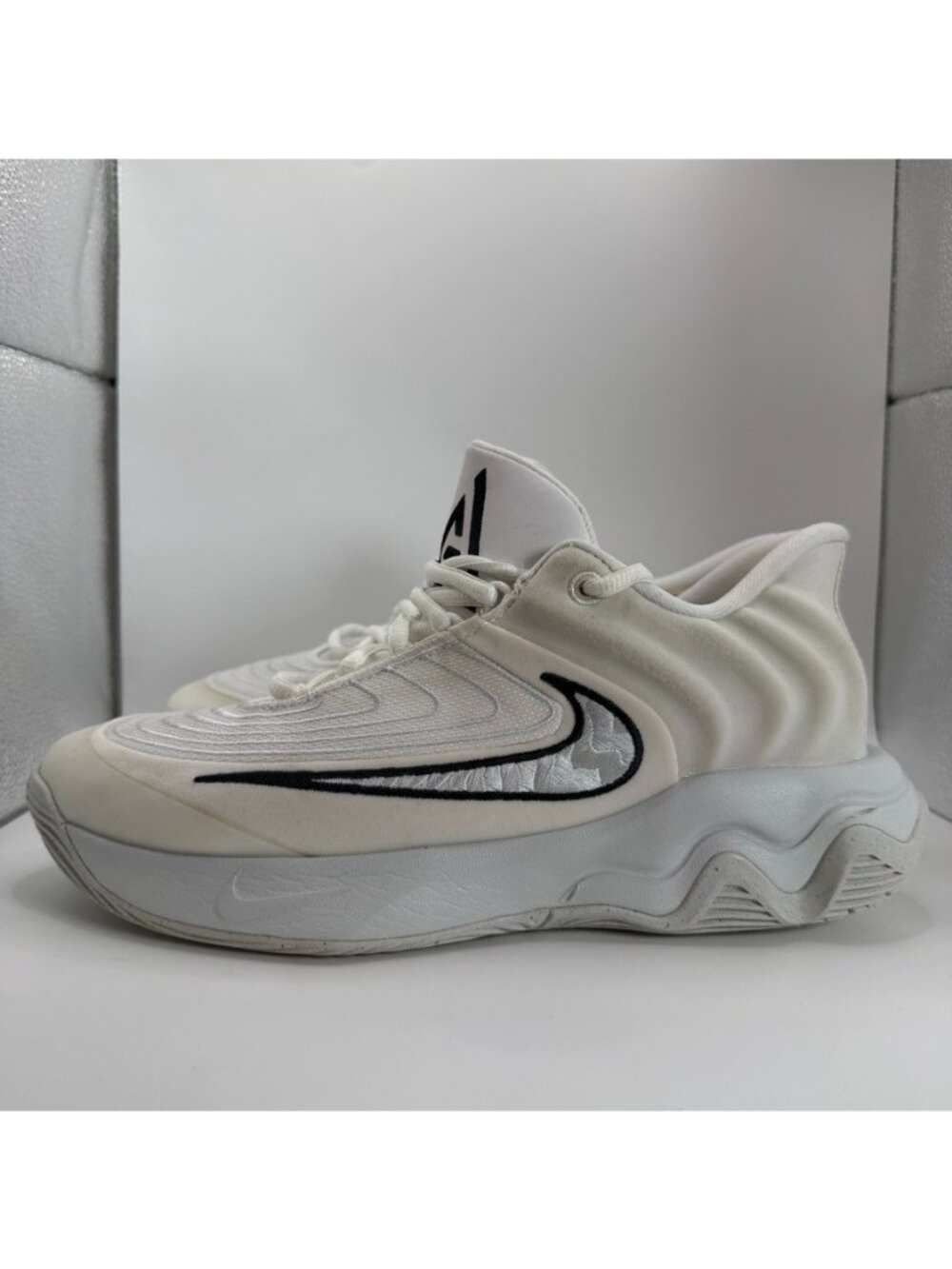 Nike Giannis Immortality 4 Shoes Mens Size 8 White Pure Platinum Running Gym - Picture 6 of 15
